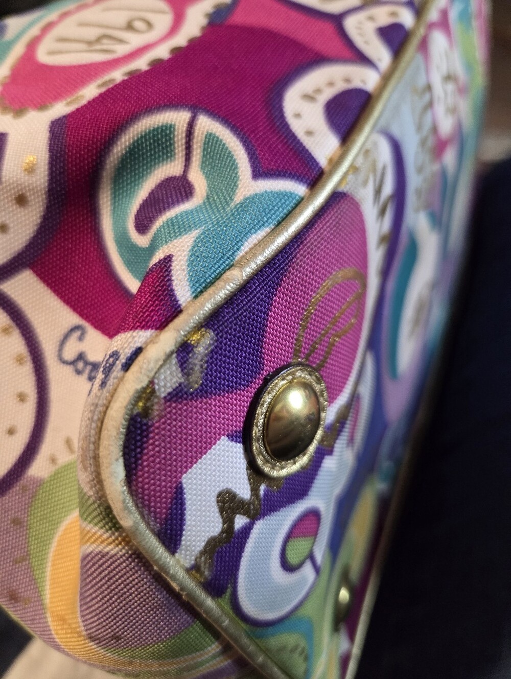 Coach Poppy Kiss Lock Shoulder Bag - Picture 6 of 11